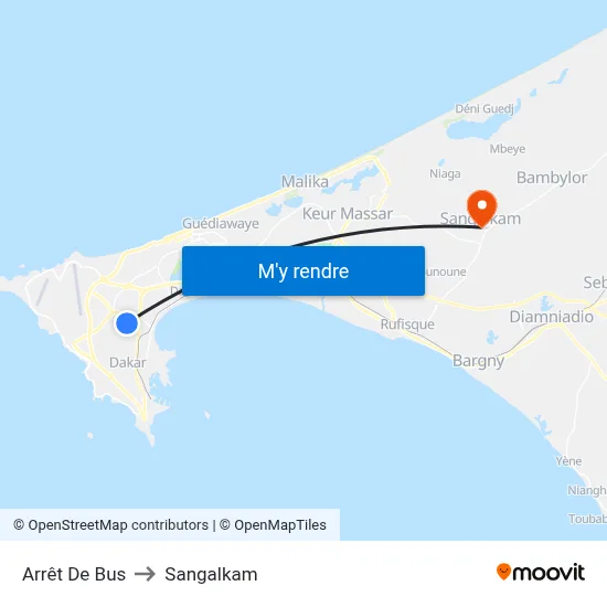 Arrêt De Bus to Sangalkam map