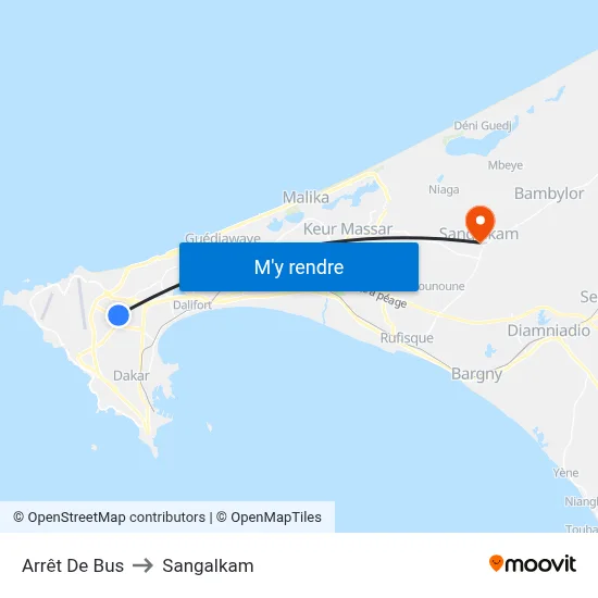 Arrêt De Bus to Sangalkam map