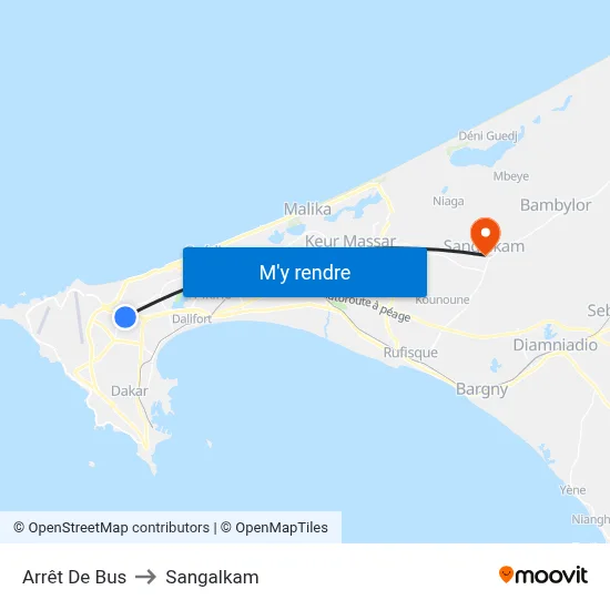 Arrêt De Bus to Sangalkam map