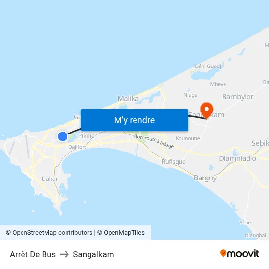 Arrêt De Bus to Sangalkam map