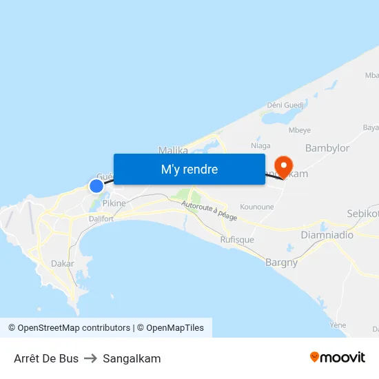 Arrêt De Bus to Sangalkam map