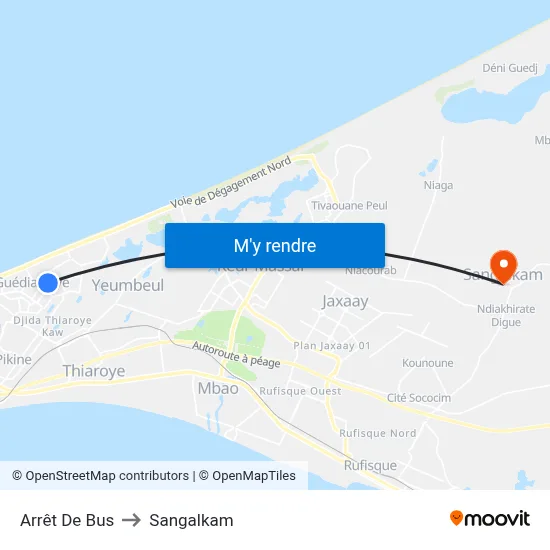 Arrêt De Bus to Sangalkam map