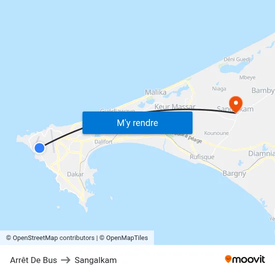 Arrêt De Bus to Sangalkam map