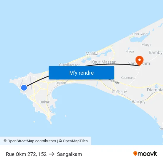 Rue Okm 272, 152 to Sangalkam map