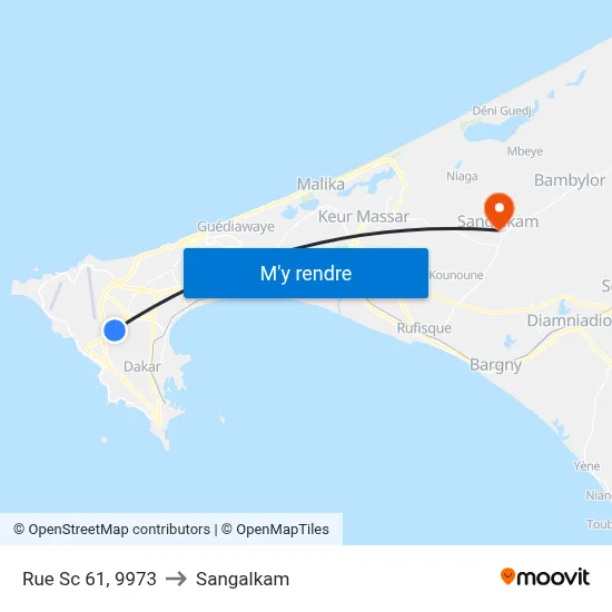 Rue Sc 61, 9973 to Sangalkam map