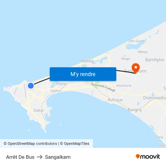 Arrêt De Bus to Sangalkam map