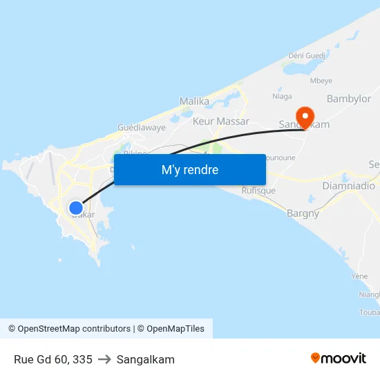 Rue Gd 60, 335 to Sangalkam map