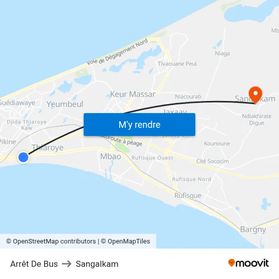Arrêt De Bus to Sangalkam map