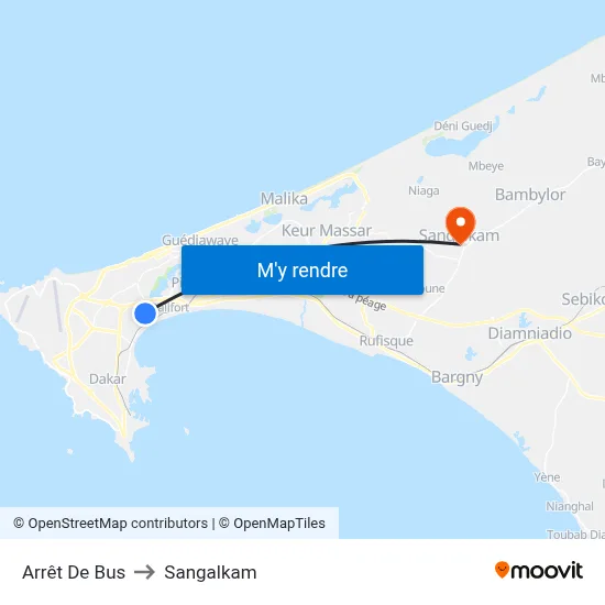 Arrêt De Bus to Sangalkam map