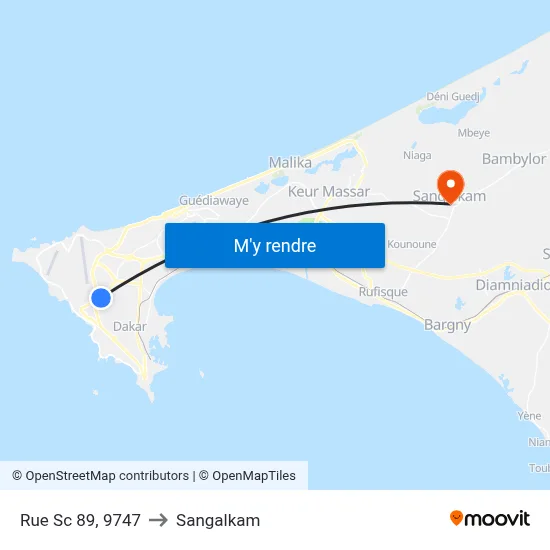 Rue Sc 89, 9747 to Sangalkam map