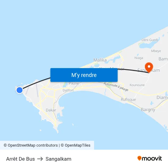 Arrêt De Bus to Sangalkam map