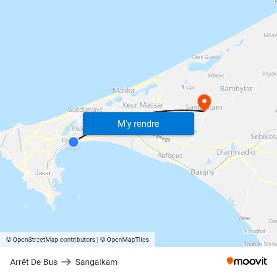 Arrêt De Bus to Sangalkam map