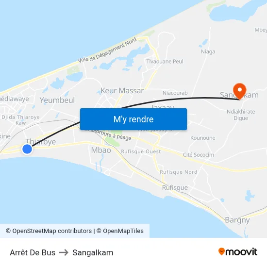Arrêt De Bus to Sangalkam map