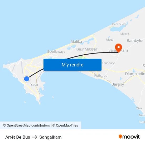 Arrêt De Bus to Sangalkam map