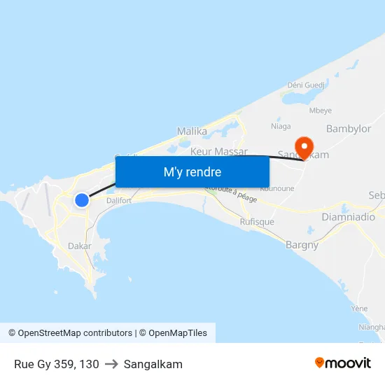 Rue Gy 359, 130 to Sangalkam map