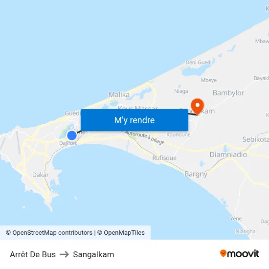Arrêt De Bus to Sangalkam map