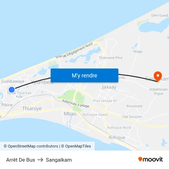 Arrêt De Bus to Sangalkam map