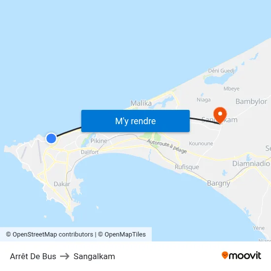 Arrêt De Bus to Sangalkam map