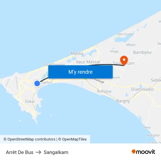 Arrêt De Bus to Sangalkam map