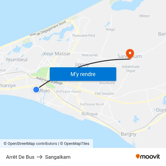 Arrêt De Bus to Sangalkam map