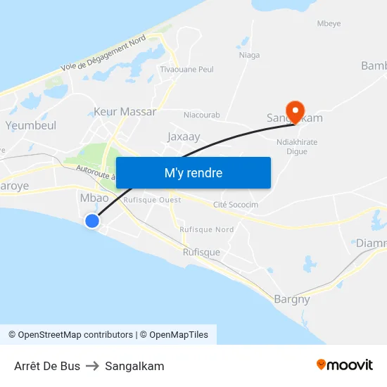 Arrêt De Bus to Sangalkam map
