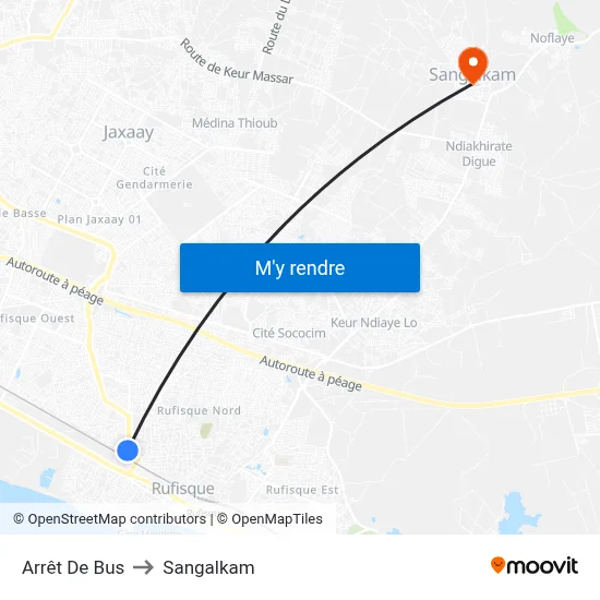 Arrêt De Bus to Sangalkam map