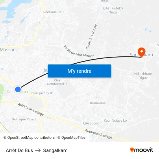 Arrêt De Bus to Sangalkam map