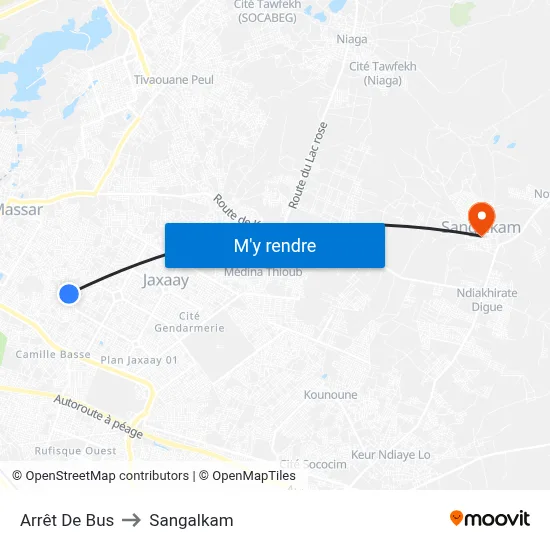 Arrêt De Bus to Sangalkam map