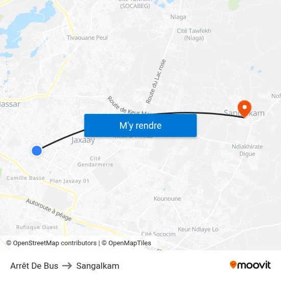Arrêt De Bus to Sangalkam map