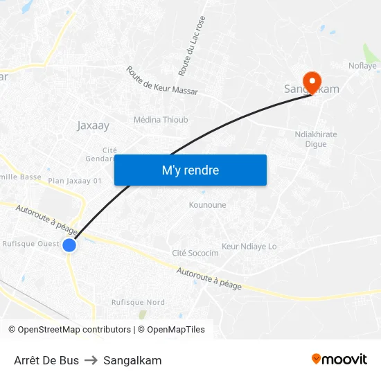 Arrêt De Bus to Sangalkam map