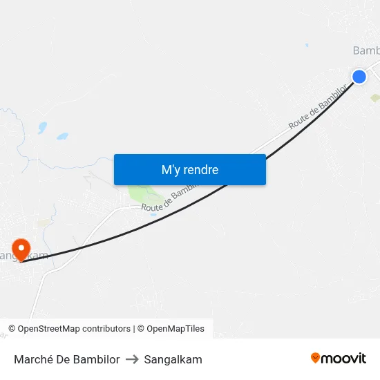 Marché De Bambilor to Sangalkam map