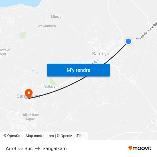 Arrêt De Bus to Sangalkam map