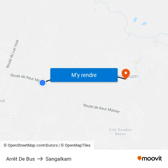 Arrêt De Bus to Sangalkam map