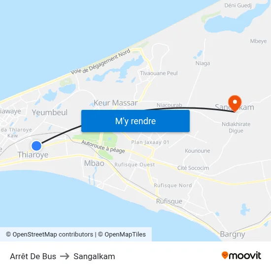 Arrêt De Bus to Sangalkam map