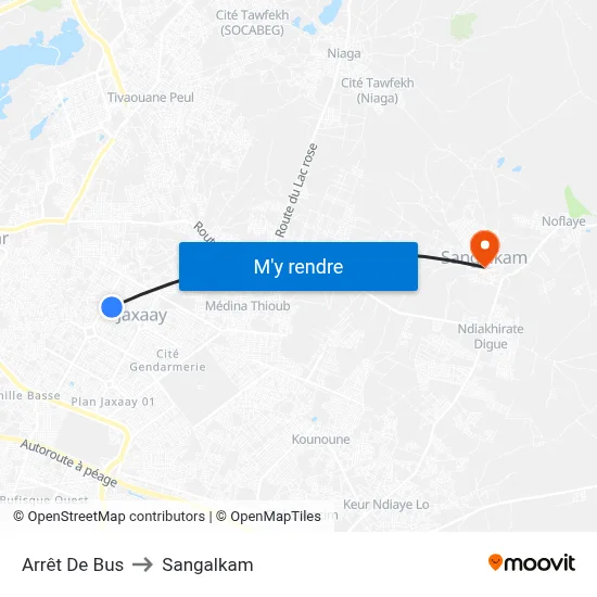 Arrêt De Bus to Sangalkam map