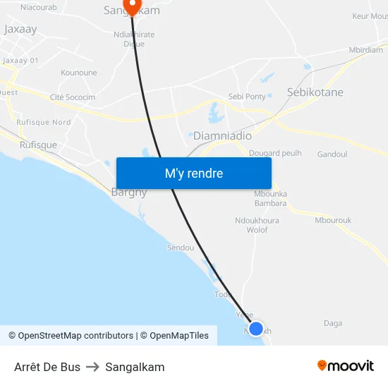 Arrêt De Bus to Sangalkam map