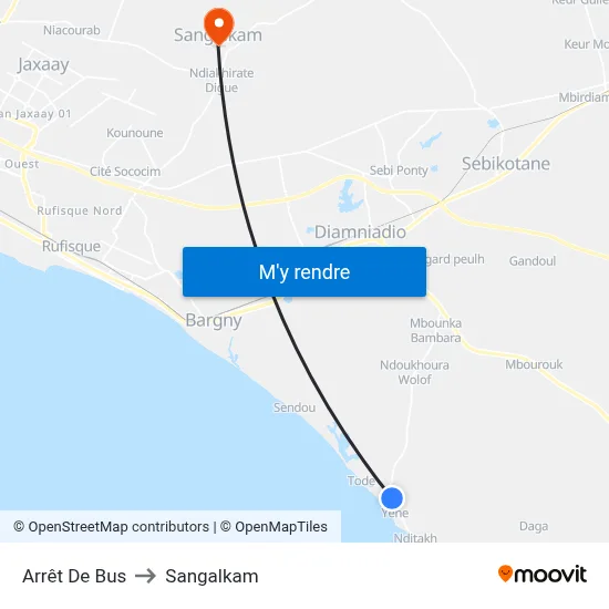 Arrêt De Bus to Sangalkam map