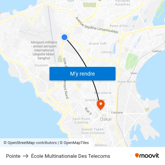 Pointe to École Multinationale Des Telecoms map
