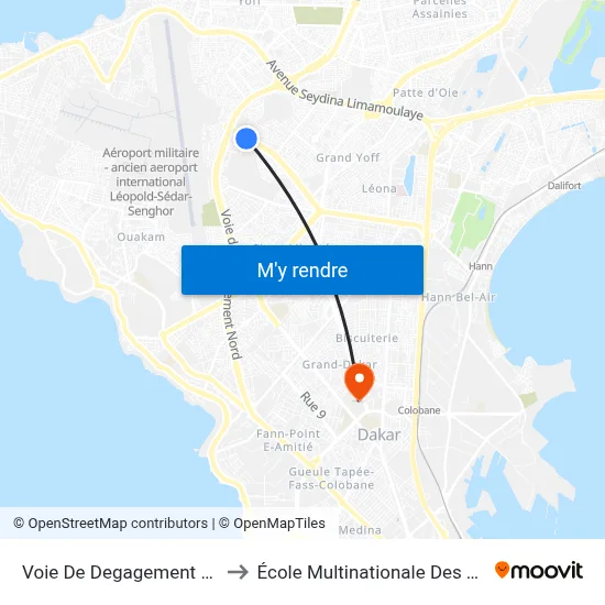 Voie De Degagement Nord, 44 to École Multinationale Des Telecoms map