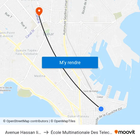 Avenue Hassan Ii, 26 to École Multinationale Des Telecoms map