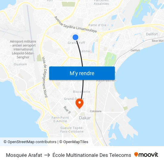 Mosquée Arafat to École Multinationale Des Telecoms map