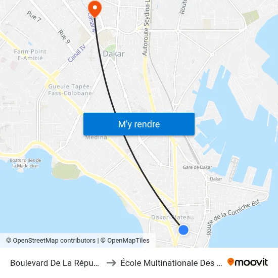Boulevard De La République, 25 to École Multinationale Des Telecoms map