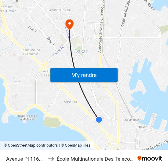 Avenue Pl 116, 81 to École Multinationale Des Telecoms map