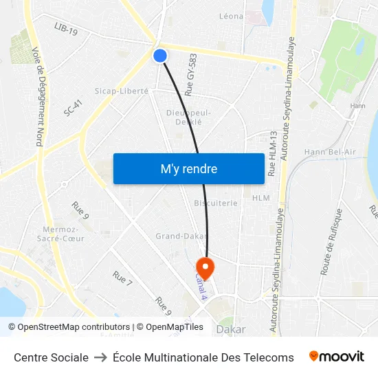Centre Sociale to École Multinationale Des Telecoms map