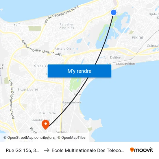 Rue GS 156, 353 to École Multinationale Des Telecoms map