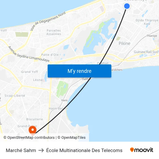 Marché Sahm to École Multinationale Des Telecoms map