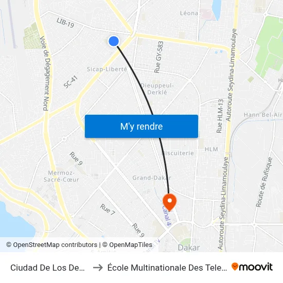 Ciudad De Los Deporte to École Multinationale Des Telecoms map
