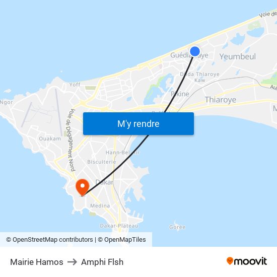 Mairie Hamos to Amphi Flsh map