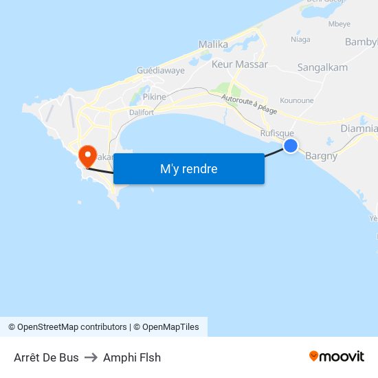 Arrêt De Bus to Amphi Flsh map