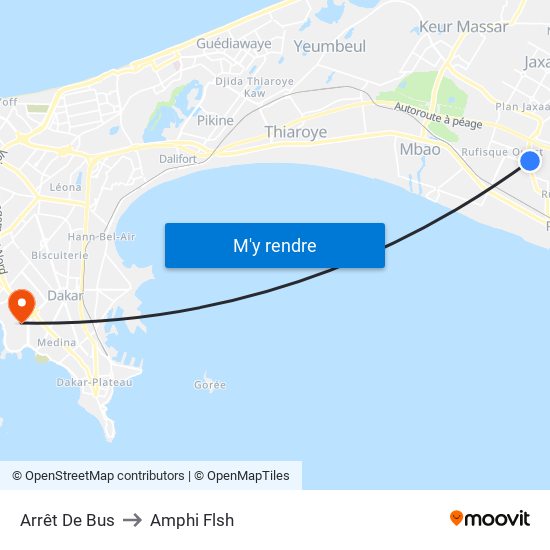 Arrêt De Bus to Amphi Flsh map